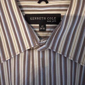 Mens Kenneth Cole long sleeve dress shirt 17 x 34-35